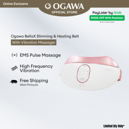 [Apply Code: 6TT31] OGAWA BellaX Slimming & Heating Belt With Vibration Massager (Rose White)*